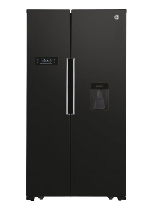 Hoover HHSBSO-6174BWDK-1 - Black Side By Side Frost Free Fridge Freezer - E energy