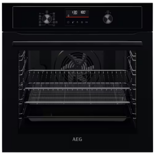 AEG BEX535A61B - Black Built in Electric Single Oven - Aqua cleaning - A+ energy