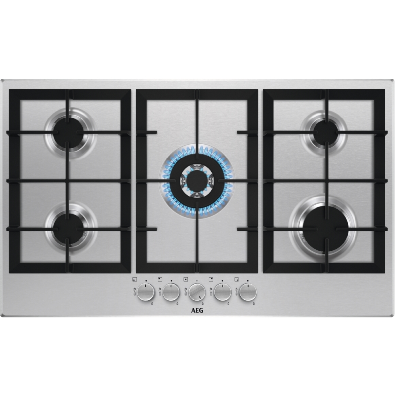 AEG HGX95320SM - Stainless steel 5 Zone Gas Hob