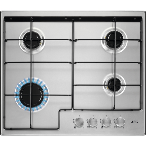 AEG HGX6400SM - Stainless steel 4 Zone Gas Hob