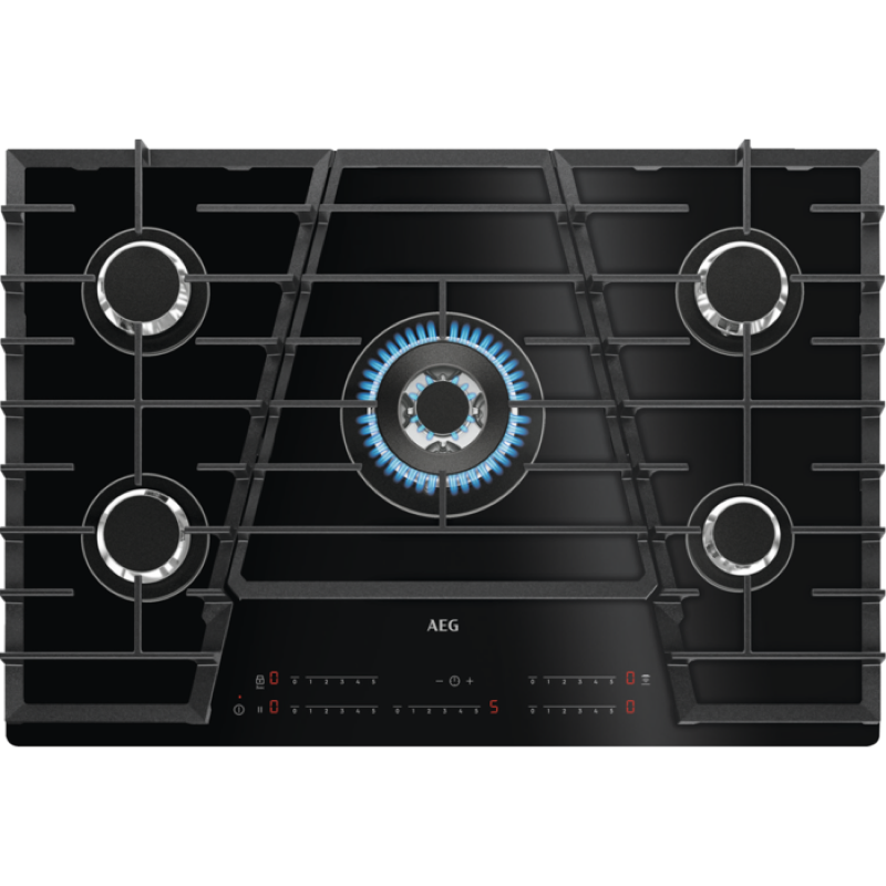 AEG HVB75450IB - Black 5 Zone Gas Hob