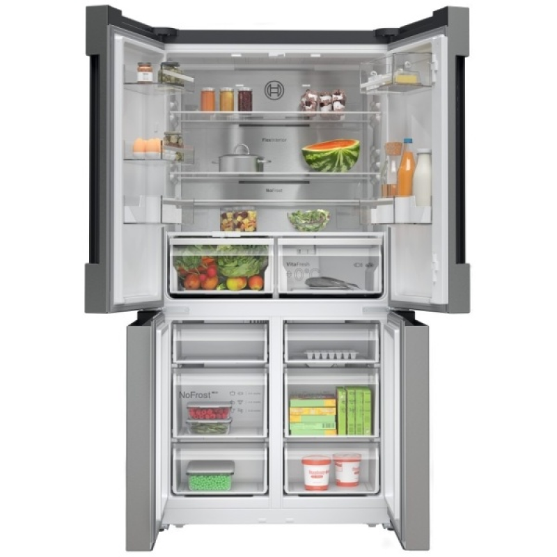 Bosch KFI96APEAG - Stainless steel Side By Side Frost Free Fridge Freezer - E energy