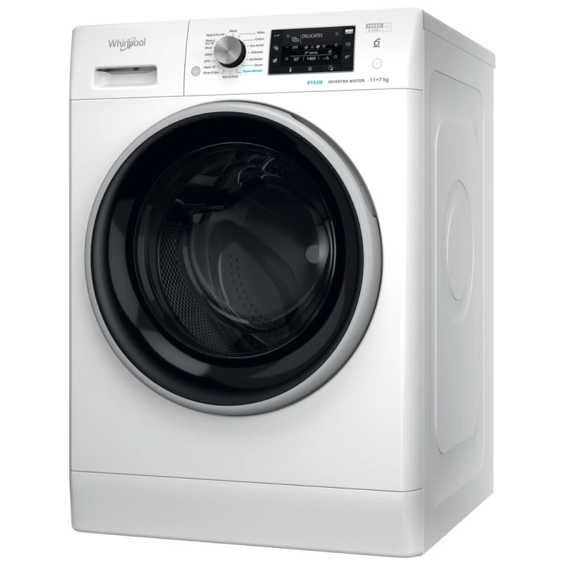 Whirlpool FFWDD 1174269 BSV UK - White 11KG/7KG Washer Dryer - 1400 RPM - D/A energy