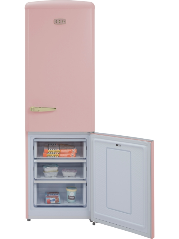 CDA FLORENCE TEA ROSE - Pink Freestanding 60/40 Frost Free Fridge Freezer