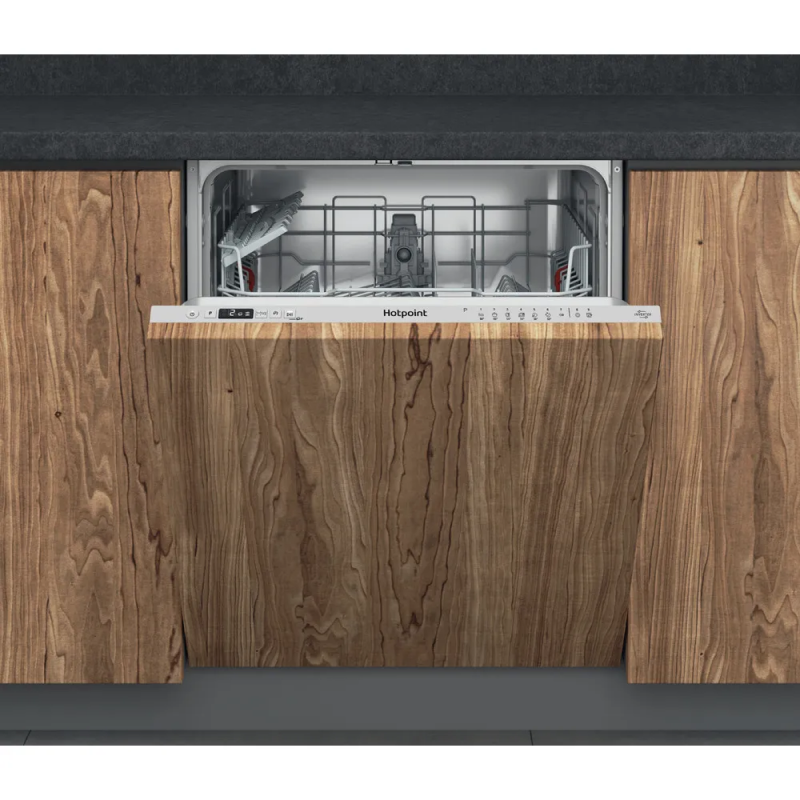 Hotpoint H2I HD526 UK - Silver Integrated Dishwasher - E energy - Display
