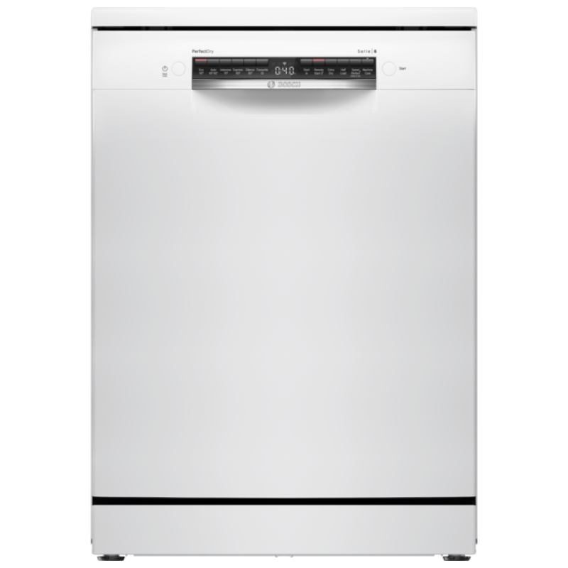 Bosch SMS6ZCW10G - White Freestanding Dishwasher - B energy