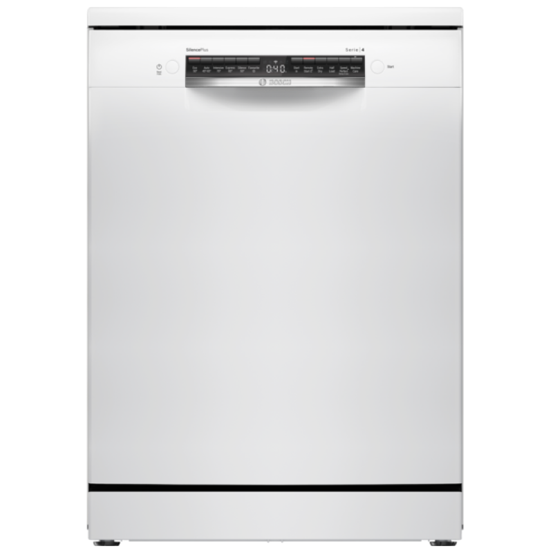 Bosch SMS4EMW06G - White Freestanding Dishwasher - B energy