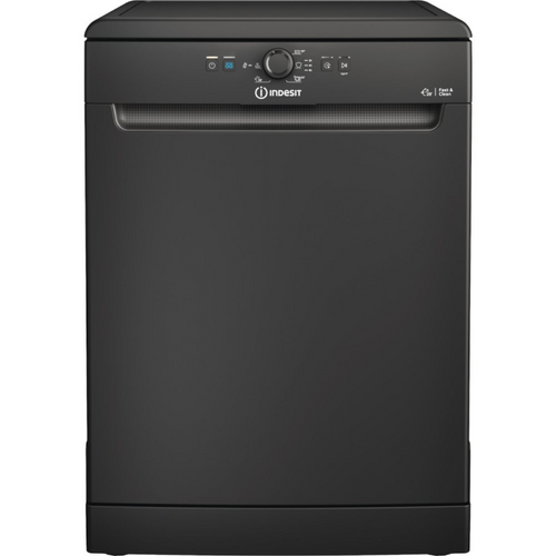 Indesit D2F HK26 B UK - Black Freestanding Dishwasher - E energy