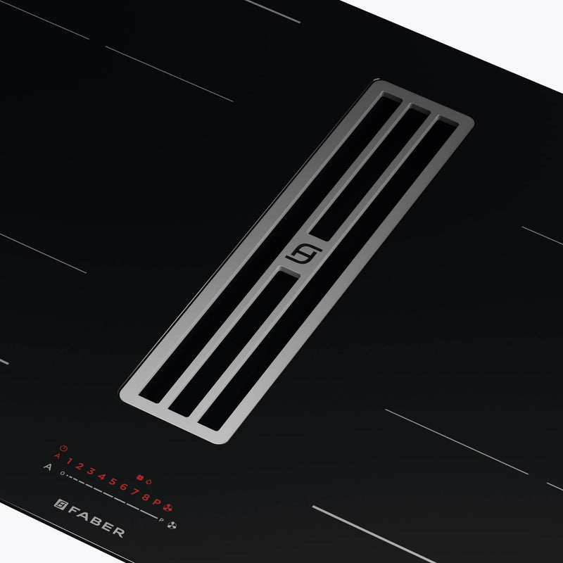 Faber GALILEO-BOLD-A830-DO - Black 80cm Venting Hob - 4 Zones - A+ Rated