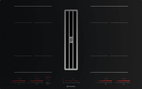 Faber GALILEO-BOLD-A830-DO - Black 80cm Venting Hob - 4 Zones - A+ Rated