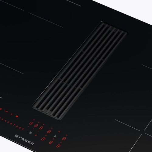 Faber GALILEO-LINEAR-A830-DO - Black 80cm Venting Hob - 4 Zones - A+ Rated