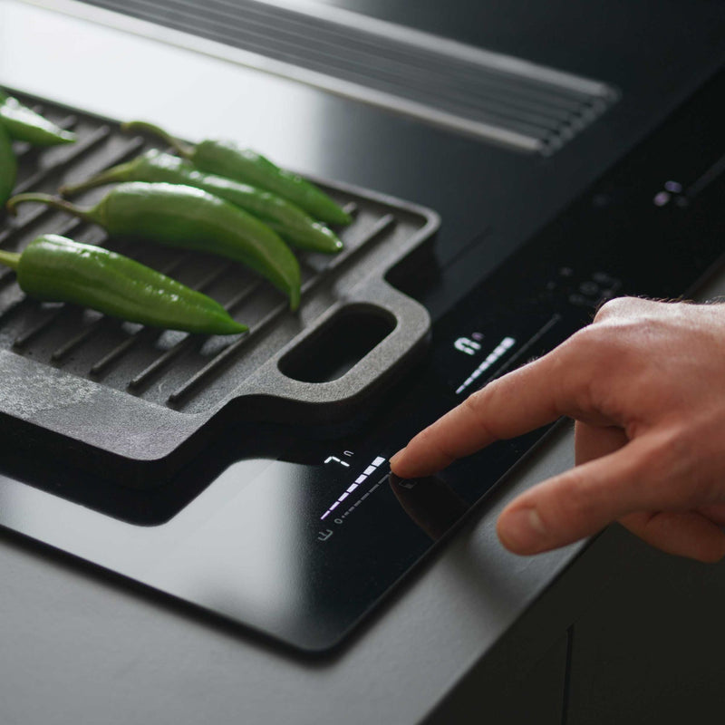 Faber GALILEO-STRIPES-F830-RC - Black 80cm Venting Hob - 4 Zones - A+ Rated
