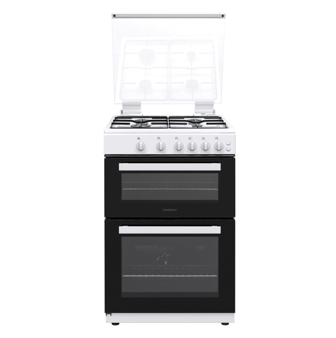 Statesman GDL60W2 - White 4 Zone Gas Cooker - Manual cleaning - A+ energy