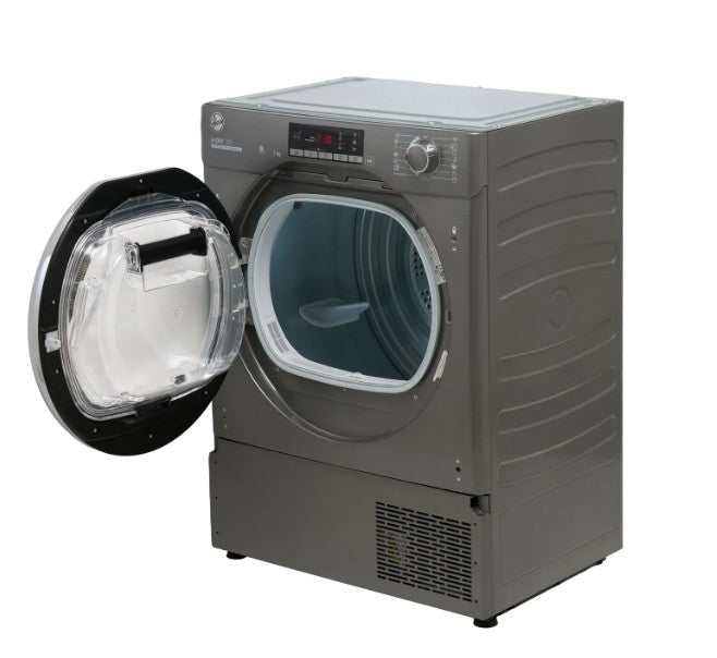 Hoover BATD H7A1TCER-80 - Anthracite & Chrome 7KG Integrated Heat Pump Tumble Dryer - WiFi Connected - A+ Energy Rating