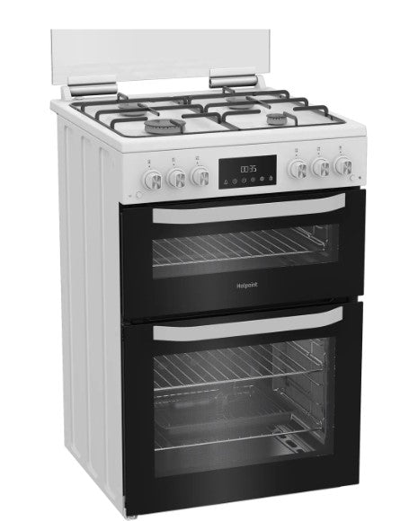 Hotpoint HTG6GDCW - White Gas Cooker - 78L Capacity - A+ Energy