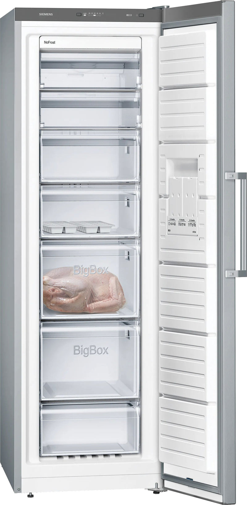 Siemens GS36NFIEV - Stainless Steel Freestanding Upright Freezer - 242L - E Energy Rating