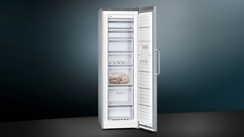 Siemens GS36NFIEV - Stainless Steel Freestanding Upright Freezer - 242L - E Energy Rating