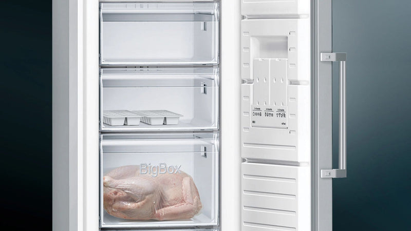 Siemens GS36NFIEV - Stainless Steel Freestanding Upright Freezer - 242L - E Energy Rating