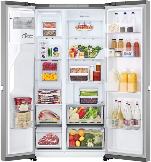 LG GSLC40PYPE - Prime Silver American Fridge Freezer - 417L Fridge/221L Freezer - E Rated