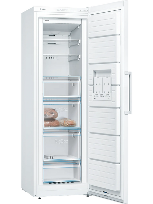 Bosch Series 4 GSN36VWEPG - White Freestanding Frost Free Freezer - E energy - Display