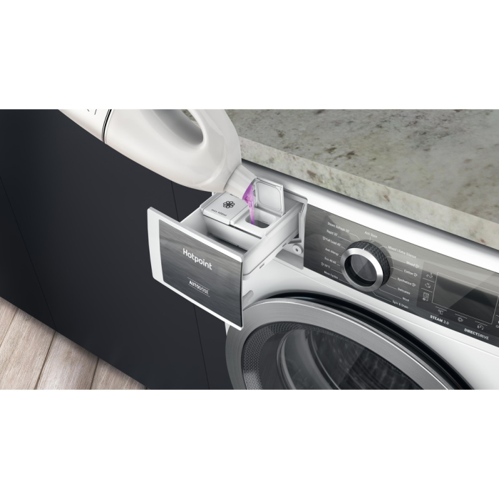 Hotpoint H8 99AD GPOWER UK - White Freestanding 9KG Washing Machine - 1400 RPM - A energy