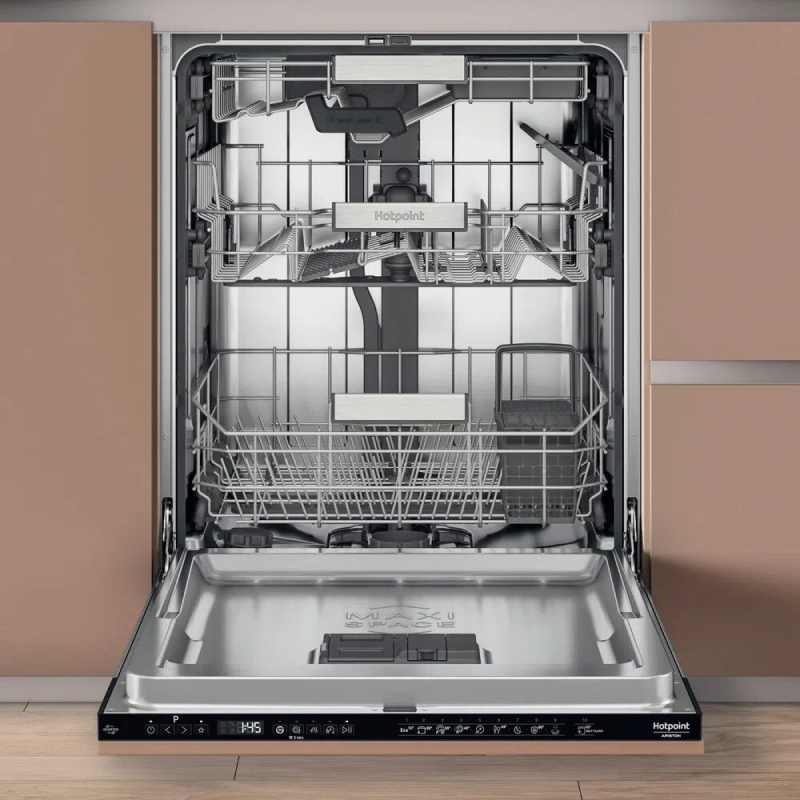 Hotpoint H8I HP42 L UK - Black Integrated Dishwasher - C energy - Display