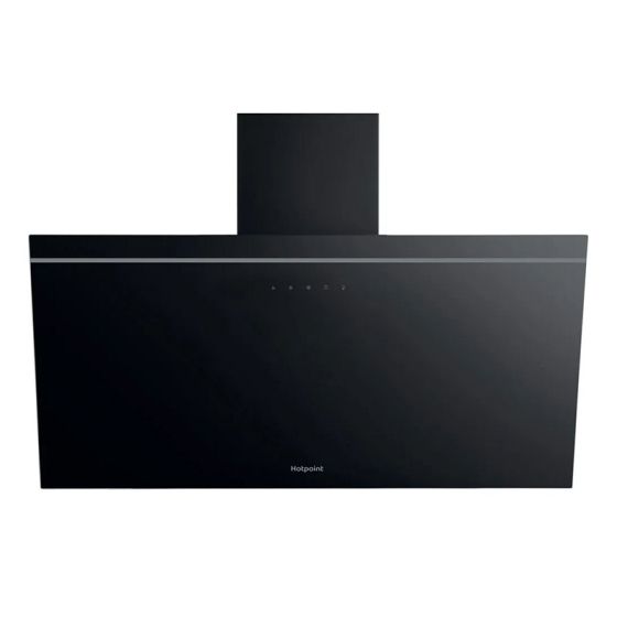 Hotpoint PHVP 82F LT K - Black 80cm Angled Chimney Cooker Hood - 650 m³/h - A energy