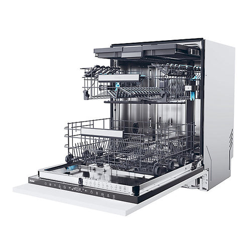 Haier XS 6B0S3FSB-80 - Black Integrated Dishwasher - 16 Place Settings - B Energy Rating