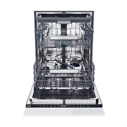 Haier XS 6B0S3FSB-80 - Black Integrated Dishwasher - 16 Place Settings - B Energy Rating