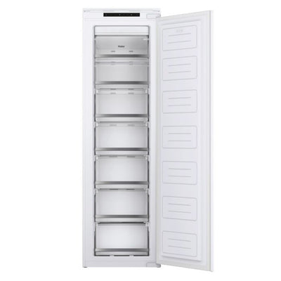 Haier HAUN518EWK - Integrated In Column Frost Free Freezer with Slide Hinge Door- E energy