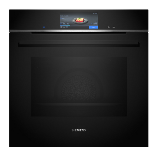 Siemens HB778G3B1B - Black Built in Electric Single Oven - A+ energy