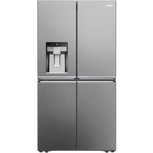 Haier HCR7918EIMP - Silver Freestanding American Frost Free Fridge Freezer - E energy