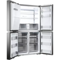 Haier HCR7918EIMP - Silver Freestanding American Frost Free Fridge Freezer - E energy