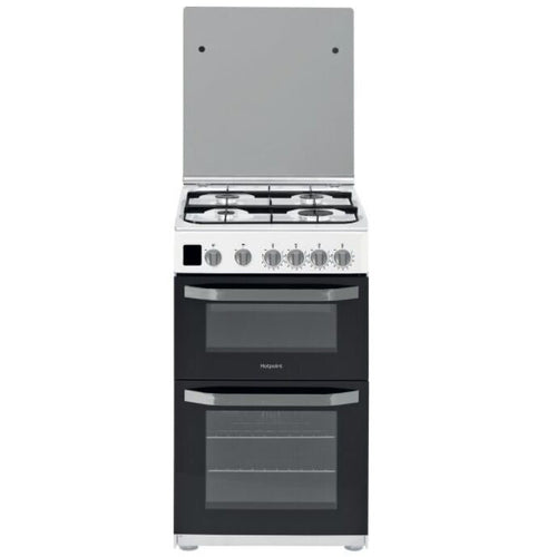 Hotpoint HD5G00CCW/UK - White 4 Zone Gas Cooker - Catalytic cleaning - A energy