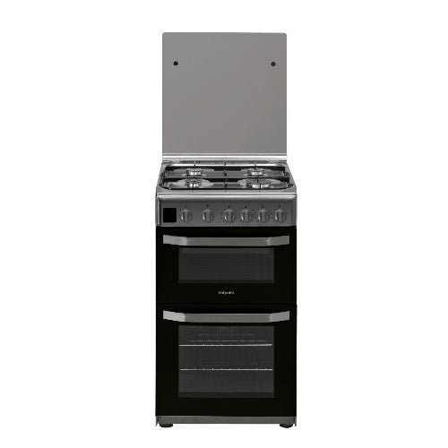 Hotpoint HD5G00CCX/UK - Stainless steel 4 Zone Gas Cooker - Catalytic cleaning - A energy