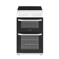 Hotpoint HD5V92KCW/UK - White 4 Zone Electric Cooker - Catalytic cleaning - A energy - Display