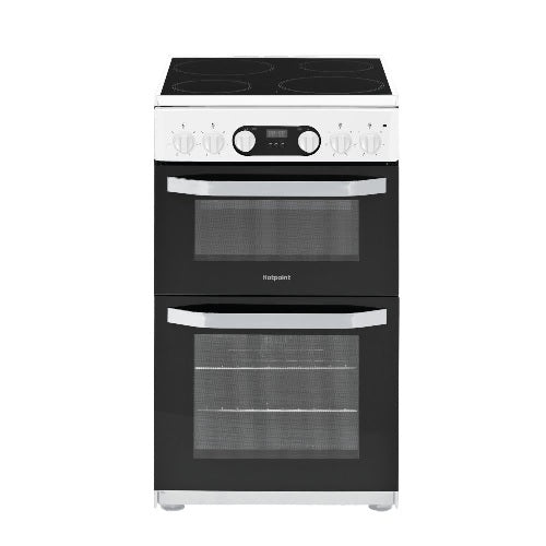 Hotpoint HD5V93CCW/UK - White 4 Zone Electric Cooker - Catalytic cleaning - A energy