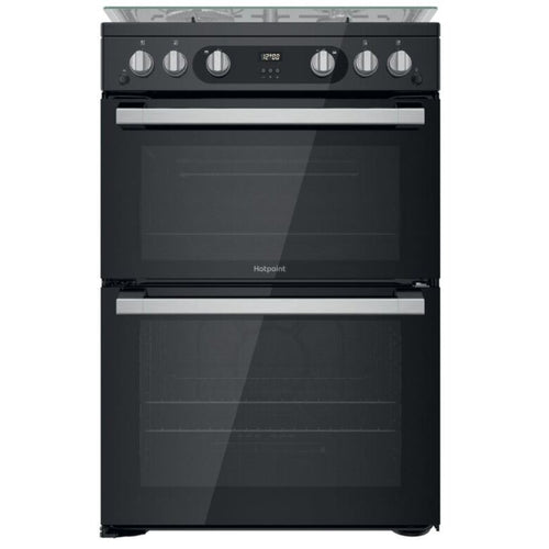 Hotpoint HDM67G0C2CB/UK - Black 4 Zone Gas Cooker - Catalytic cleaning - A/A energy