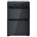 Hotpoint HDM67G0CCB/UK - Black 4 Zone Gas Cooker - Catalytic cleaning - A+ energy