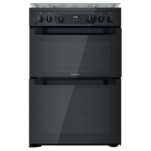 Hotpoint HDM67G0CCB/UK - Black 4 Zone Gas Cooker - Catalytic cleaning - A+ energy