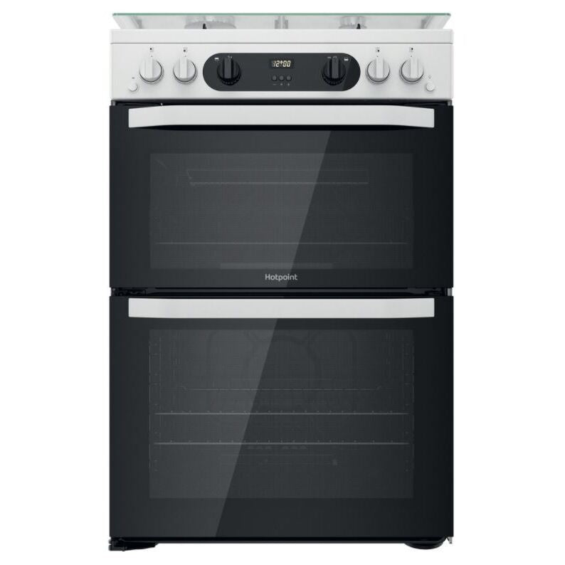 Hotpoint HDM67G0CCW/UK - White 4 Zone Gas Cooker - Catalytic cleaning - A/A energy