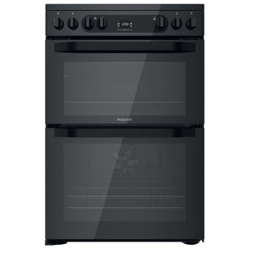 Hotpoint HDM67V92HCB/UK - Black 4 Zone Electric Cooker - Catalytic cleaning - A/A energy