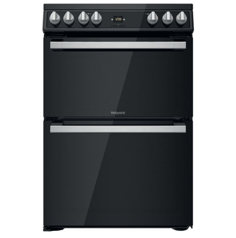 Hotpoint HDT67V9H2CB/UK - Black 4 Zone Electric Cooker - Catalytic cleaning - A/A energy