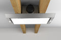 Faber HEAVEN-COMPACT-EV8-X-A90 - Stainless Steel/White Glass 90cm Ceiling Extractor - B Energy Rated