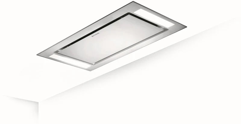 Faber HEAVEN-GLASS-3-0-WH-SLIM-KL-A90 - White Glass Ceiling Extractor - 90cm - A+ Energy