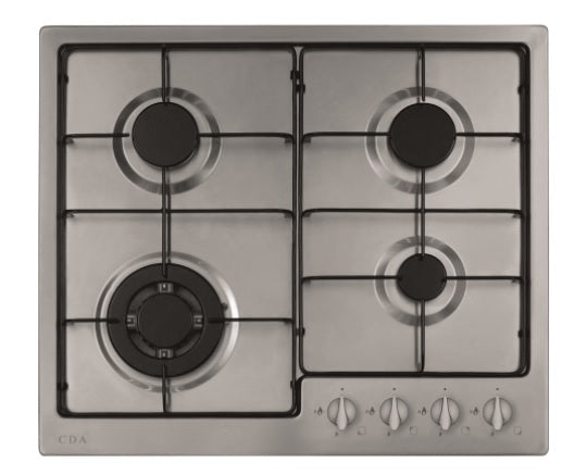 CDA HG6251SS - Stainless steel 4 Zone Gas Hob