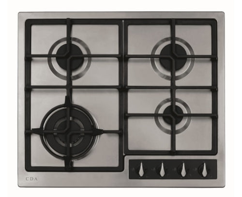 CDA HG6351SS - Stainless steel 4 Zone Gas Hob