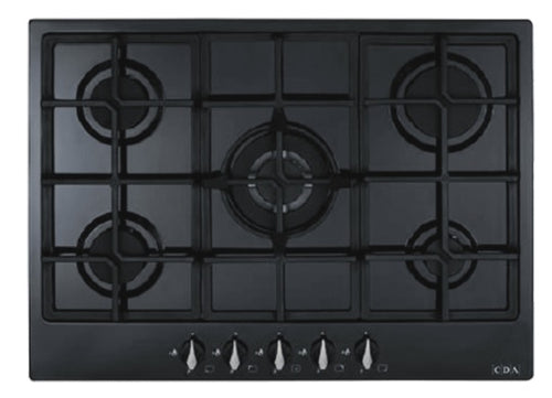 CDA HG7251BL - Black 5 Zone Gas Hob