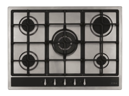 CDA HG7351SS - Stainless steel 5 Zone Gas Hob