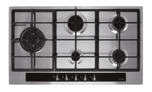 CDA HG9351SS - Stainless steel 5 Zone Gas Hob